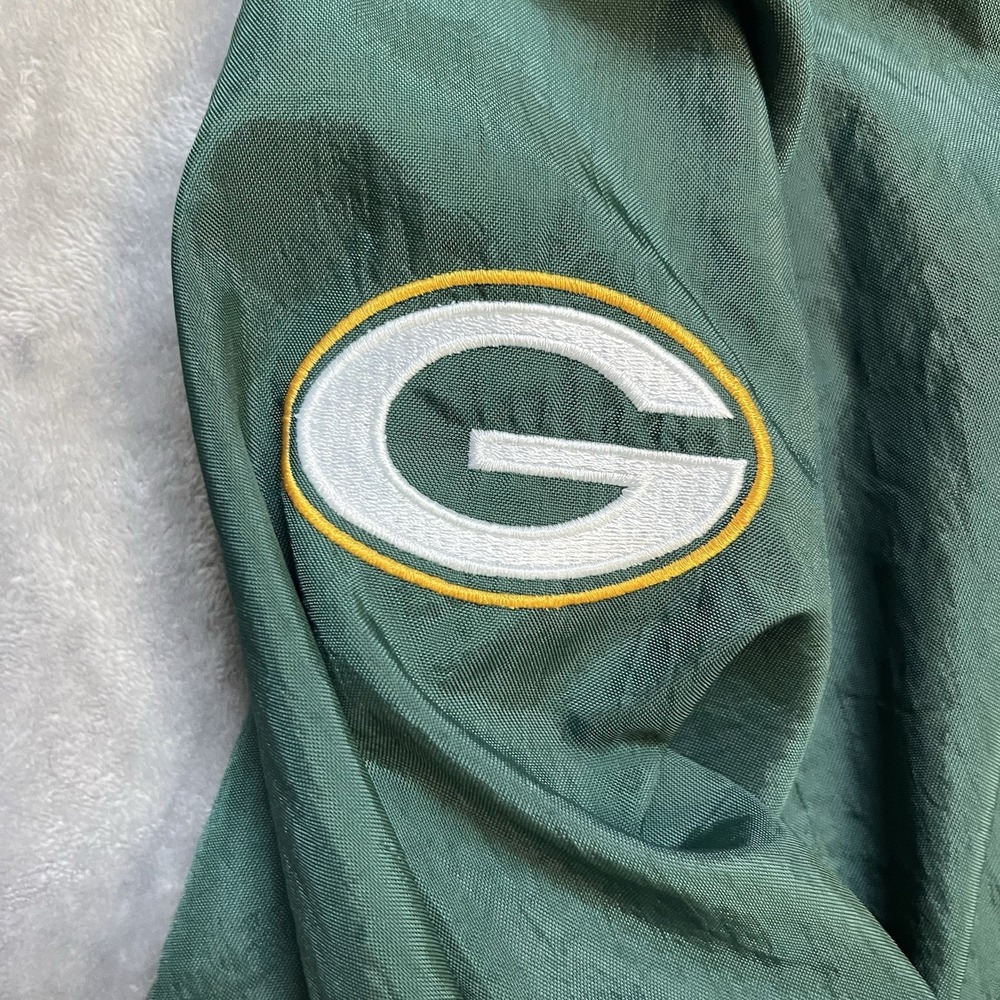 VTG CHAMPION Pro Line Green Bay Packers Pullover Windbreaker Jacket XXL STAINS - Picture 3 of 15